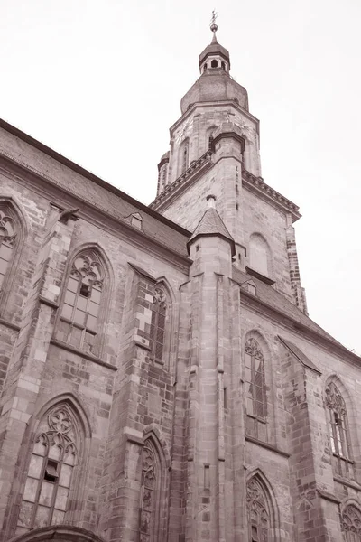 Церковь Святого Спирита Германия Черно Белом Оттенке Сепии — стоковое фото