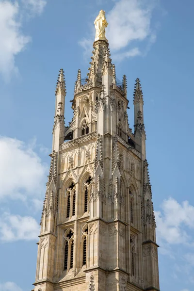 Wieża Kościoła Katedralnego Bordeaux Francja — Zdjęcie stockowe