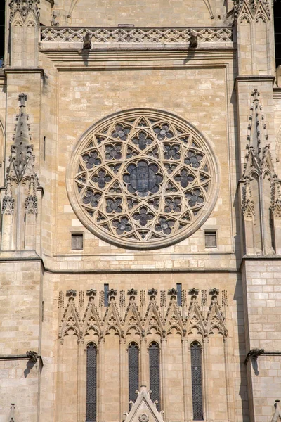 Cathedral Church Window Bordeaux France — Stock Photo, Image