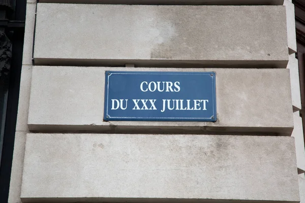 Straßenschild Bordeaux Frankreich — Stockfoto