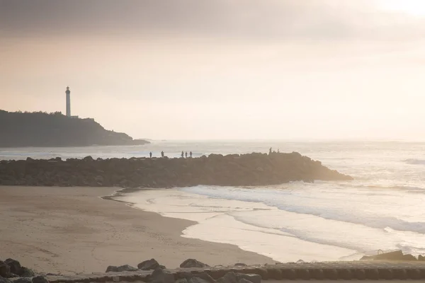 Lighthouse Beach Biarritz País Basco França — Fotografia de Stock