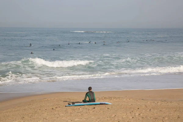 Sufering Beach Biarritz Frankreich — Stockfoto