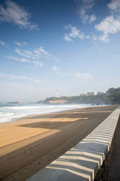 Faro Playa Miramar Biarritz Francia — Foto de Stock