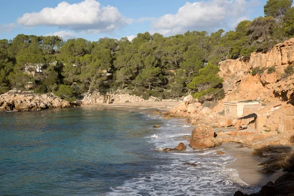 Cala Saladeta Cove Beach Ibiza España —  Fotos de Stock