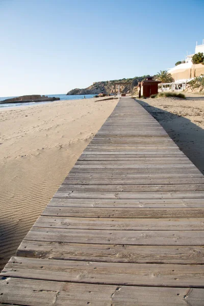 Plaża Cala Tarida Ibiza Hiszpania — Zdjęcie stockowe