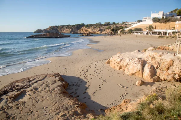 Strand Cala Tarida Ibiza Spanien — Stockfoto