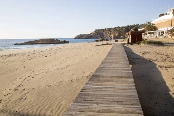 Cala Tarida Stranden Ibiza Spania – stockfoto