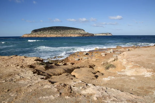 Comte Beach Ibize Španělsko — Stock fotografie