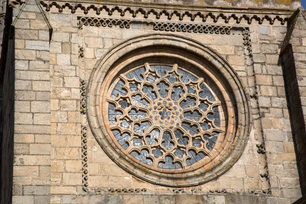 Rose Window Cathedral Evora Portugal — Stock Photo, Image