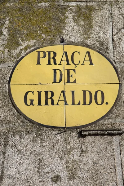 Evora 'da Sokak İşareti; Portekiz