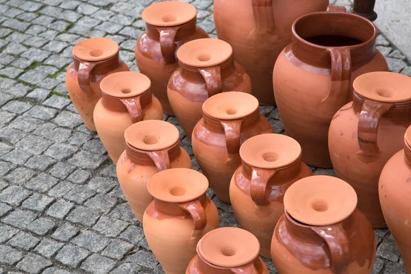 Clay Pots Evora Portugal — стокове фото