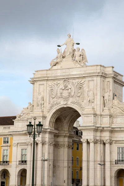 Rua Augusta Arch 1875 Lizbona Portugalia — Zdjęcie stockowe