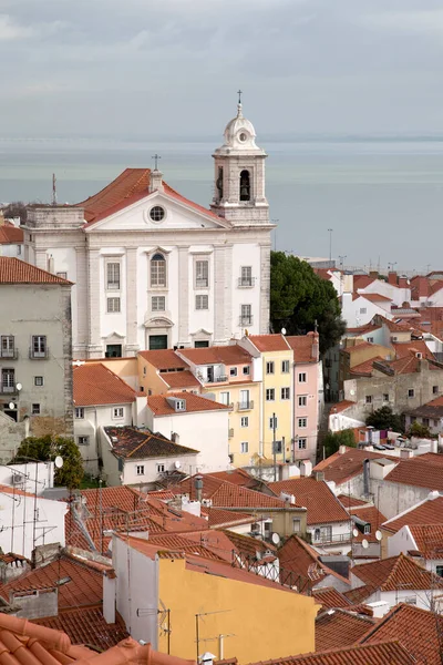 Sousedství Alfama Lisabonu Portugalsko — Stock fotografie