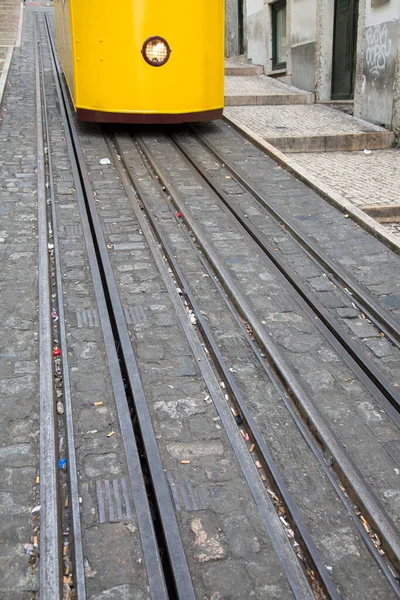 Funicular Tram Rua Bica Duarte Belo Rua Lisboa Portugal — Fotografia de Stock