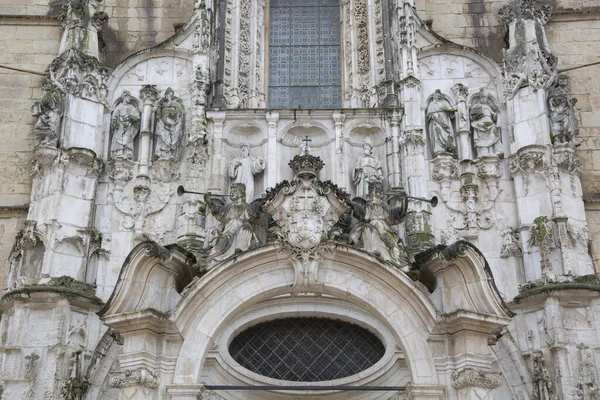 Intrarea Biserica Santa Cruce Coimbra Portugalia — Fotografie, imagine de stoc