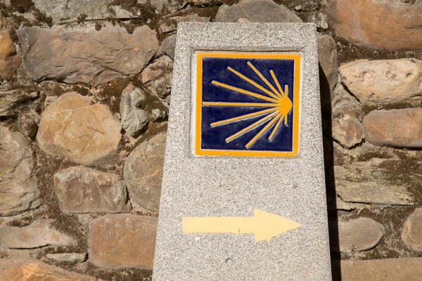 Camino Santiago James Way Sign Astorga Spain — 스톡 사진