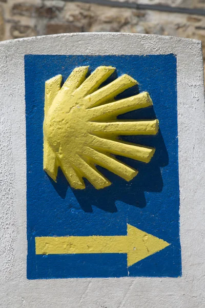 Camino Santiago James Way Sign Astorga Ισπανία — Φωτογραφία Αρχείου