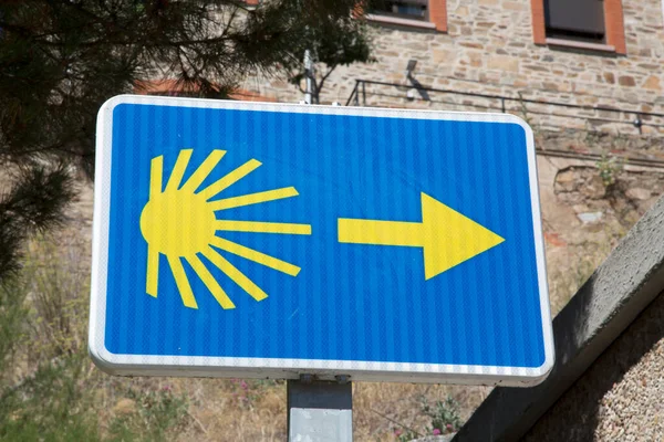 Camino Santiago James Way Sign Astorga Spain — 스톡 사진