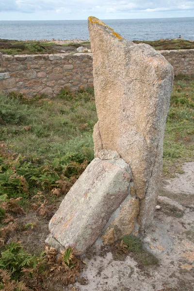 Denkmal Des Schiffbruchs Englischer Friedhof Trece Head Costa Muerte Galicien — Stockfoto
