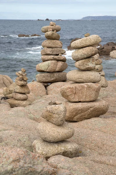 Rock Stack Angol Temető Trece Head Beach Costa Muerte Galícia — Stock Fotó