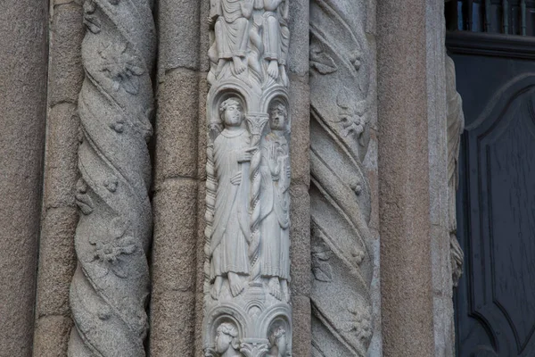 Cathedral Facade Santiago Compostela Galicia Spain — стокове фото