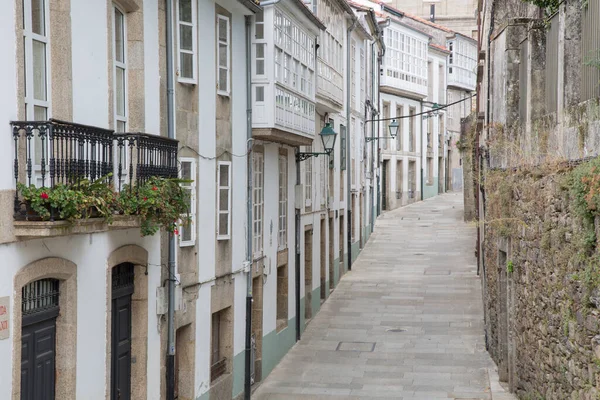 Hausfassade Trindade Street Santiago Compostela Galicien Spanien — Stockfoto
