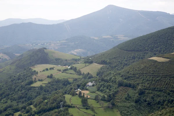 Utsikt Över Bergen Från Cebreiro Galicien Spanien — Stockfoto