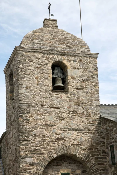 Kilise Çan Kulesi Cebreiro Köyü Galiçya Spanya — Stok fotoğraf