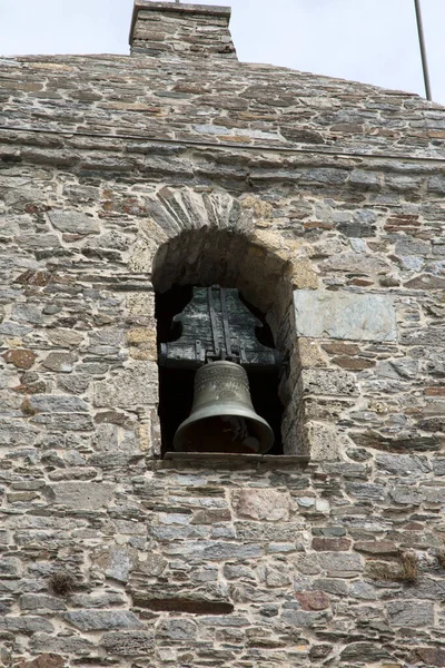 Church Bell Och Tower Cebreiro Village Galicien Spanien — Stockfoto