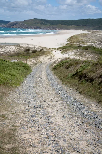 Rostro Beach Finisterre Costa Muerte Galícia Spanyolország — Stock Fotó