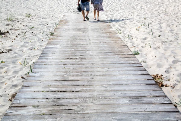 Footpath Langosteira Beach Finisterre Costa Muerte Galicia Spain — Stock Photo, Image