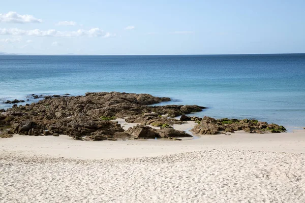 Rocher Langosteira Beach Finisterre Costa Muerte Galice Espagne — Photo