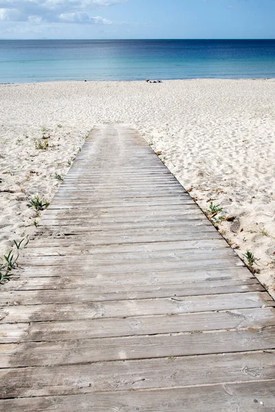 Path Langosteira Beach Finisterre Costa Muerte Galicia Spain — Stock Photo, Image