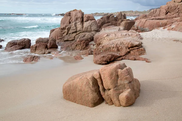 Rock Forcados Point Beach Costa Muerte Galicia Spain — стокове фото