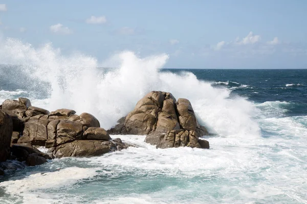 Roca Barca Point Muxia Fisterra Costa Muerte Galicia España — Foto de Stock