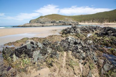 Pantin Sahili 'nde Rock; Galiçya; İspanya