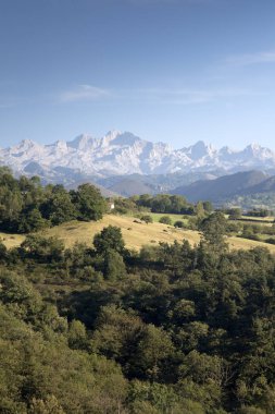 Labra 'nın dışındaki Picos de Europa Dağları; İspanya;