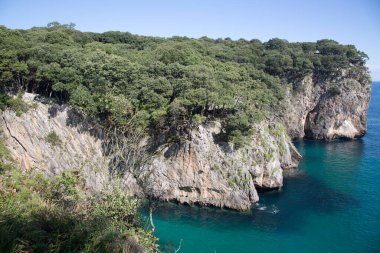 Ensenado de Moral Cliffs, Austurias; İspanya
