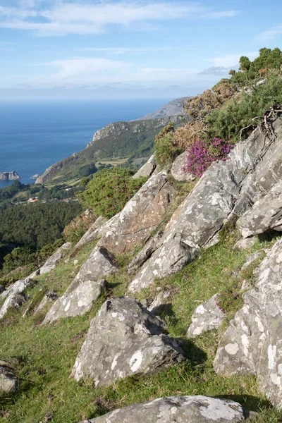 Rock Viewpoint Teixido Village Galicia Španělsko — Stock fotografie