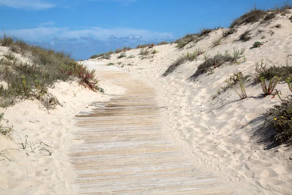 Footpath Valdovino Beach Galicia Spain — Stock Photo, Image