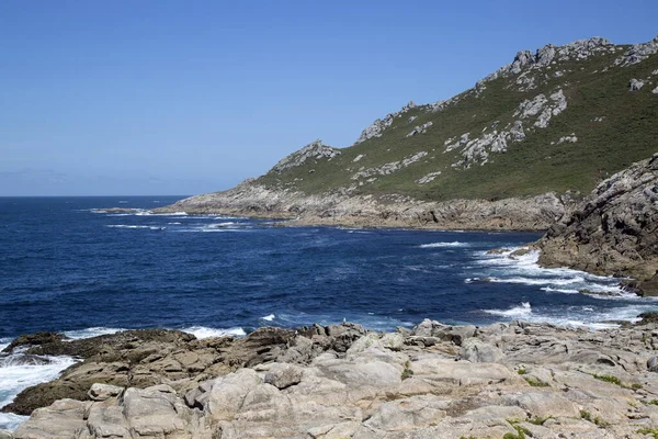 Küste Bei Point Komm Fisterra Costa Muerte Galicien Spanien — Stockfoto