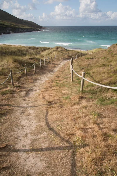 Sentier Pédestre Menant Plage Malpica Fisterra Costa Muerte Galice Espagne — Photo