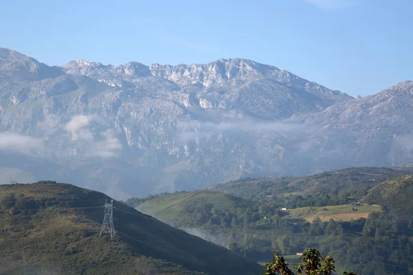 Över Picos Europa Från Escobal Austurias Spanien — Stockfoto