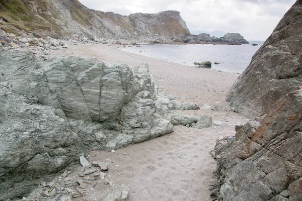 Rochas Praia Carro Galiza Espanha — Fotografia de Stock