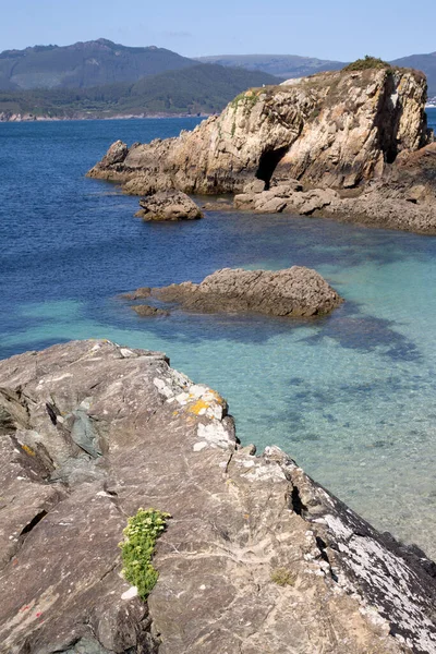 Praia Santa Cristina Espasante Galiza Espanha — Fotografia de Stock