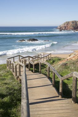 Amado Sahili 'ndeki merdiven; Algarve; Portekiz; Avrupa