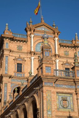 Plaza de Espana Meydanı; Sevilla; İspanya