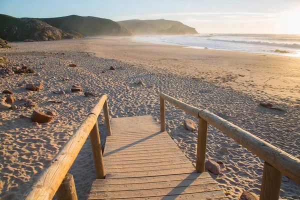 Staircase Amado Beach Algarve Portugal Europe — 스톡 사진