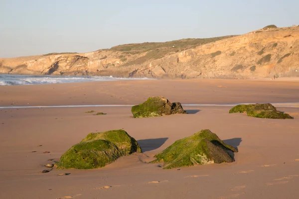 Monte Clerigo Cliff Beach Alentejano Portekiz — Stok fotoğraf