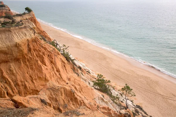 Klify Plaży Falesia Algarve Portugalia — Zdjęcie stockowe